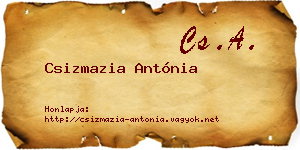 Csizmazia Antónia névjegykártya
